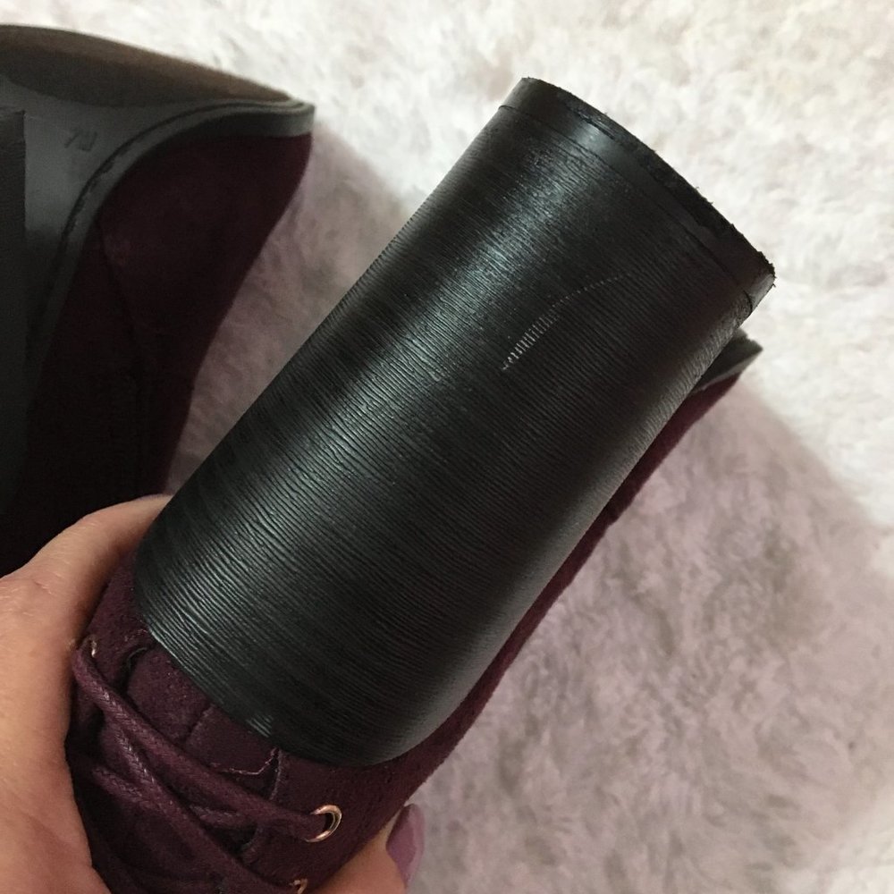 Indigo Rd. | Wine Suede Lace Up Ankle Boots - Picture 7 of 7